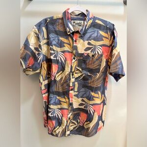 Howler Brothers Short Sleeve Button Down Shirt in Tropical Size L